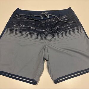 HUK Men's Gray Swim Shorts